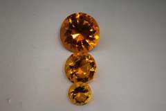 Trio Diamonds Crystal Amber