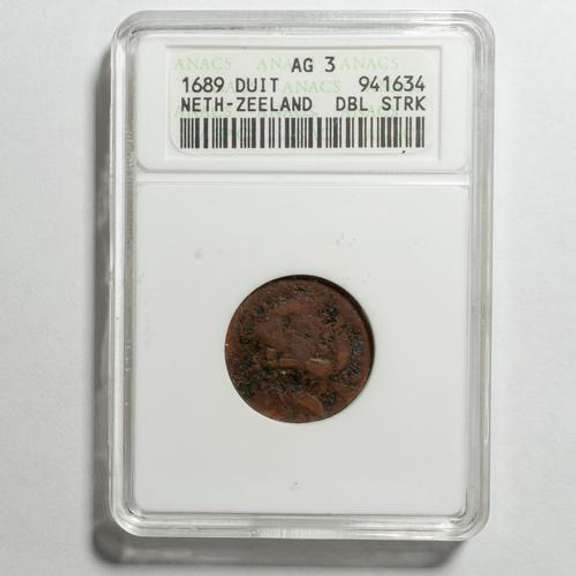1689 Duit Netherlands Zeeland Double Struck