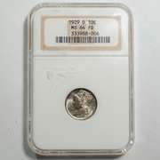 1929 D Mercury Dime MS 64 Full Bands