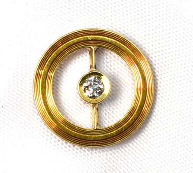 Vintage Diamond Stickpin in 14K Yellow Gold