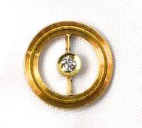 Vintage Diamond Stickpin in 14K Yellow Gold
