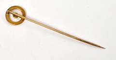 Vintage Diamond Stickpin in 14K Yellow Gold