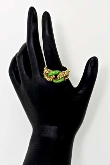 Fabulous 18K and Enamel Ring