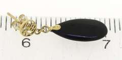Fantastic Black Onyx and Chinese Symbol Earrings
