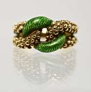 Fabulous 18K and Enamel Ring