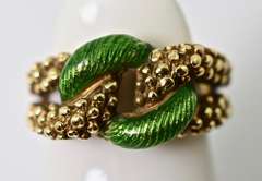 Fabulous 18K and Enamel Ring