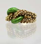 Fabulous 18K and Enamel Ring