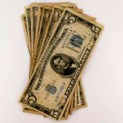 Seven Blue Seal $5 Silver Certificates