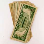 Seven Blue Seal $5 Silver Certificates