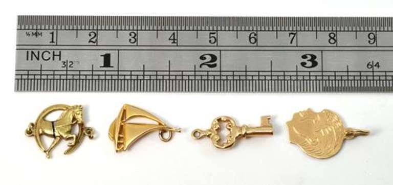 Group of 4 14k Vintage Charms
