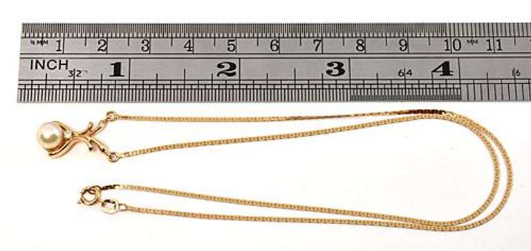 Sweet 14k Pearl Necklace