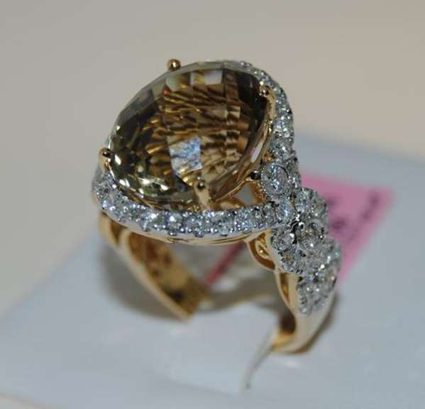 Envious 18kt Green Tourmaline and Diamond Ring