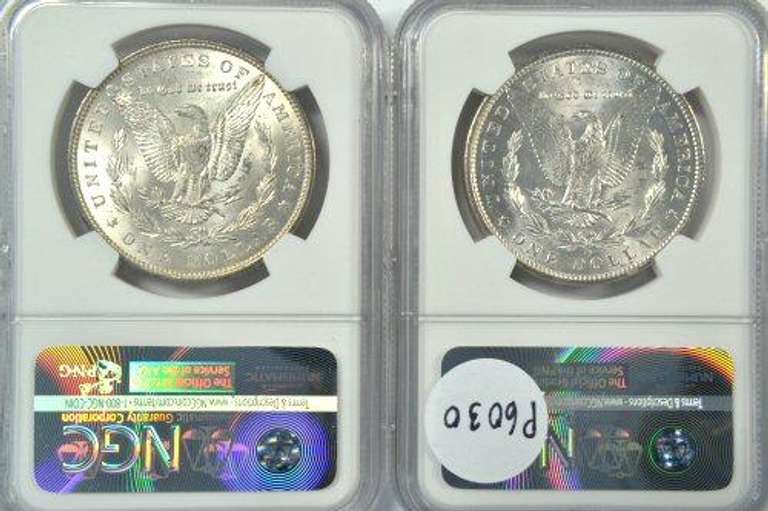 Nearly Gem BU 1900 & 1900-O Morgan Dollars. NGC MS64