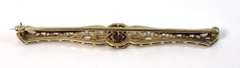 Antique WG & Sapphire Bar Pin
