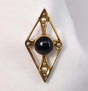 Vintage 14k Cabachon Sapphire Stickpin