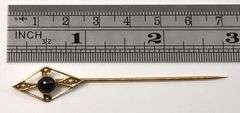 Vintage 14k Cabachon Sapphire Stickpin