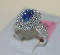 Gorgeous Sapphire and Diamond 18kt Cocktail Ring