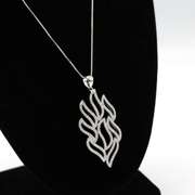 Glittering Sterling Silver Pendant Necklace