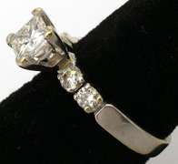 Gorgeous 1.18CTW Princess Cut Diamond Ring in 14KT
