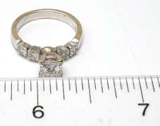 Gorgeous 1.18CTW Princess Cut Diamond Ring in 14KT