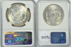 Near Gem BU 1885 & 1886 Morgan Silver Dollars. NGC MS64