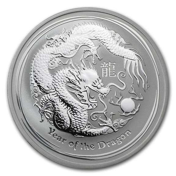 2012 Australia 1 oz Silver Lunar Dragon