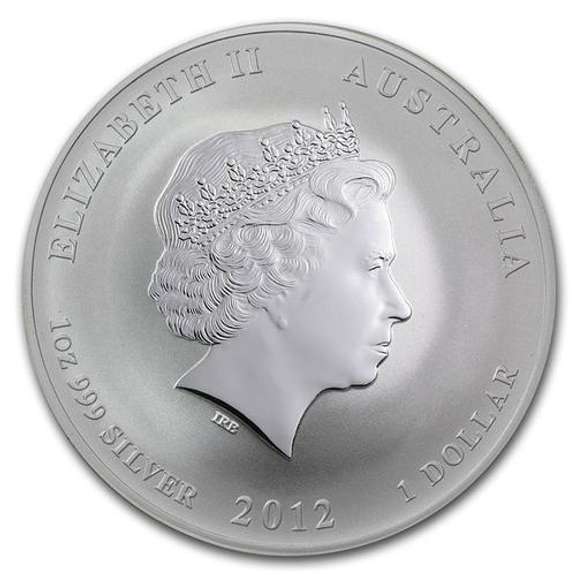 2012 Australia 1 oz Silver Lunar Dragon