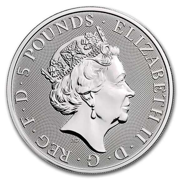 2019 2oz Queens Beast The Yale of Beaufort Coin