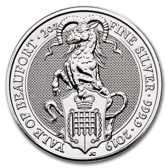 2019 2oz Queens Beast The Yale of Beaufort Coin