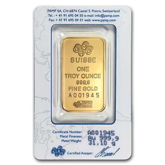 PAMP Suisse One Ounce Gold Bar