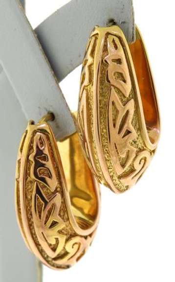 Beautiful Yellow Gold Bold Hoop Earrings