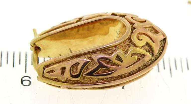 Beautiful Yellow Gold Bold Hoop Earrings