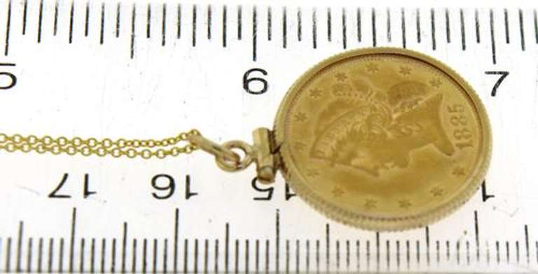 1885 $5 Dollar Liberty Coin Necklace
