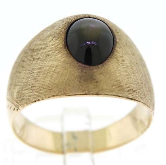 Gorgeous Black Sapphire Flourentine Ring