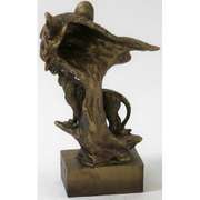 Tiger Head Bust Cold Cast Sculpture