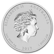 2017 Australia 1 oz Silver Lunar Rooster