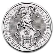 2019 2oz Queens Beast The Yale of Beaufort Coin