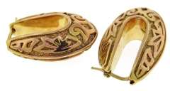 Beautiful Yellow Gold Bold Hoop Earrings