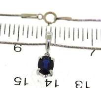 Glowing Blue Sapphire and Diamond Accent Necklace