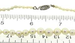 Graduated White Pearl Necklace