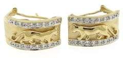 Gorgeous Panther Diamond Accent Earrings