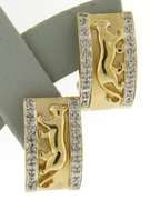 Gorgeous Panther Diamond Accent Earrings