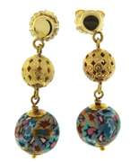 Fantastic Filagree & Multi Color Bead Dangle Earrings