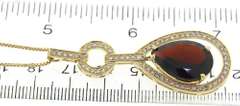 Fantastic Garnet and Diamond Yellow Gold Necklace