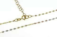 Simple Mirror Flat Link Chain Necklace in 14kt