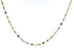 Simple Mirror Flat Link Chain Necklace in 14kt