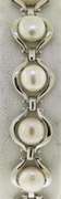 Beautiful White Gold Pearl Link Bracelet