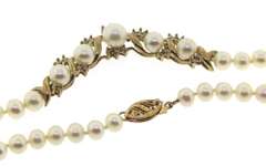 Fabulous Diamond Accent & Pearl Strand Necklace