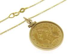 1885 $5 Dollar Liberty Coin Necklace