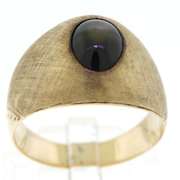 Gorgeous Black Sapphire Flourentine Ring